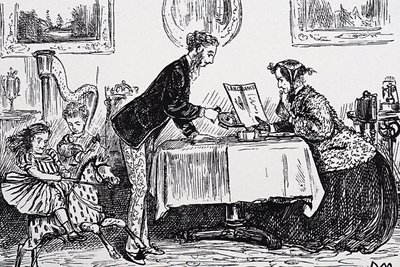 I 1865 fikk Elizabeth Garrett Anderson lisens til å praktisere medisin som den første kvinnelige legen av George du Maurier