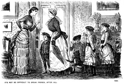 Det er ikke så vanskelig å snakke fransk, tross alt, 1882 1891. av George du Maurier