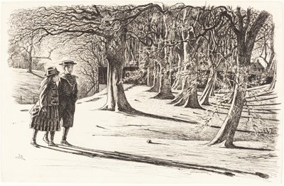 To barn i snøen av George du Maurier
