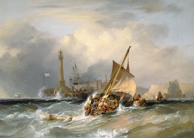 Lugger går inn i Margate av George the Elder Chambers
