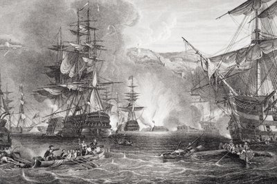 The Bombardment of Algiers, 27. august 1816, fra `Illustrations of English and Scottish History