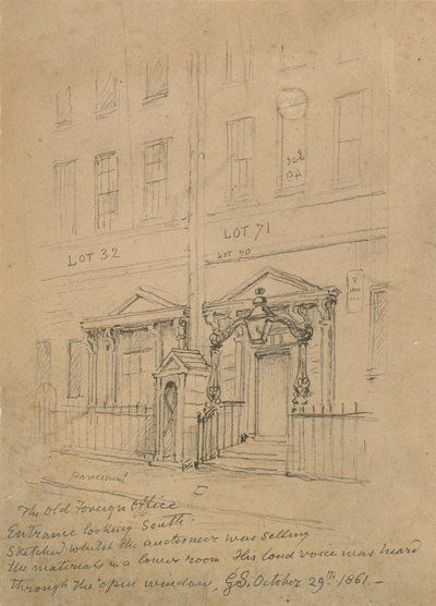 Det gamle utenrikskontoret, Downing Street av George the Elder Scharf