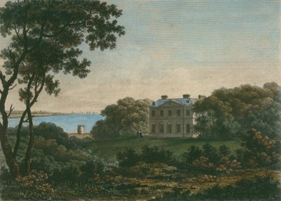 House of Andrew Robert Drummond, Cadland park, Hampshire, gravert av William Watts (1752-1851) av George the Younger Barret