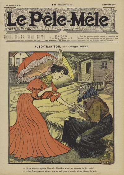 Selvforræderi. Illustrasjon for Le Pele-Mele, 1906 av Georges Antonin Henri Mory