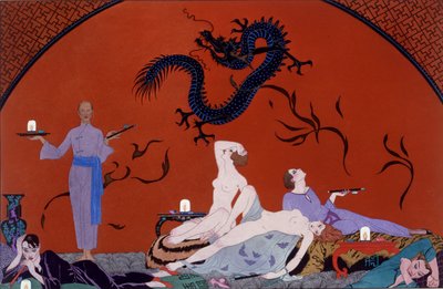At the House of Pasotz, ca. 1921 (pochoir-trykk) av Georges Barbier
