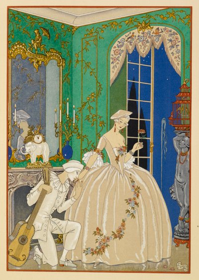 Ã€ Clyméne. En kvinne og musiker. av Georges Barbier