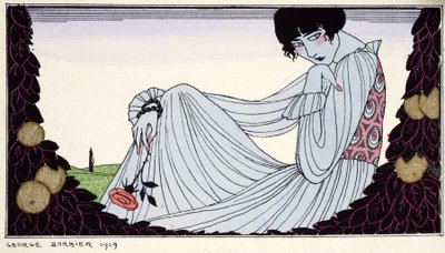 Kontemplasjon 1919 (stensiltrykk) av Georges Barbier