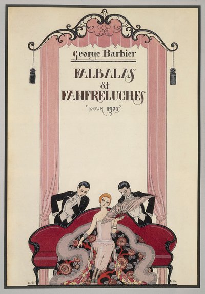 Omslag av Falbalas et Fanfreluches, almanakk fra 1925, av George Barbier (1882-1932), Frankrike, 1900-tallet av Georges Barbier