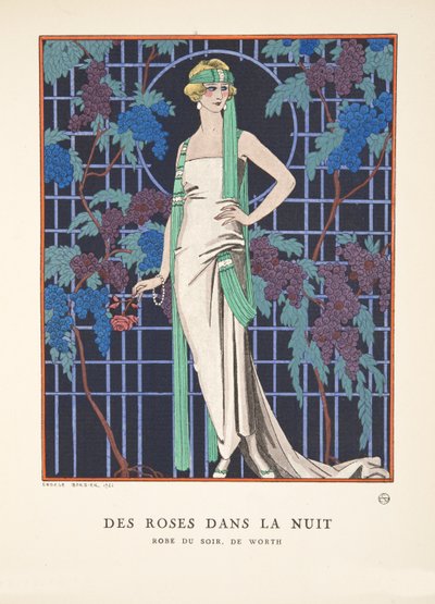 Roses in the Night, fra en samling moteplater av Georges Barbier