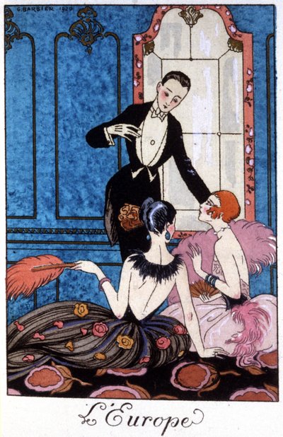 Europa, tidlig på 1900-tallet (illustrasjon) av Georges Barbier