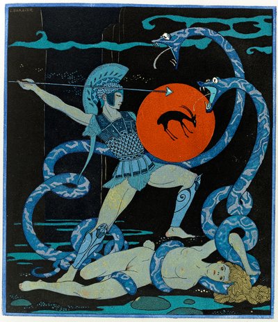 Illustrasjon fra Les Chansons de Bilitis av Georges Barbier