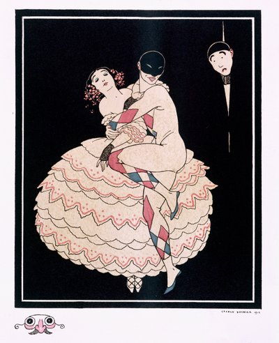 Karsavina, pub. 1914 (farge litho) av Georges Barbier