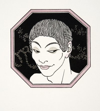 The Tomb of the Naiads, illustrasjon fra Les Chansons de Bilitis, av Pierre Louys, pub. 1922 (stensiltrykk) av Georges Barbier