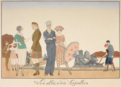 Les allierte i Versailles. Ulike representasjoner av soldater fra de allierte. av Georges Barbier