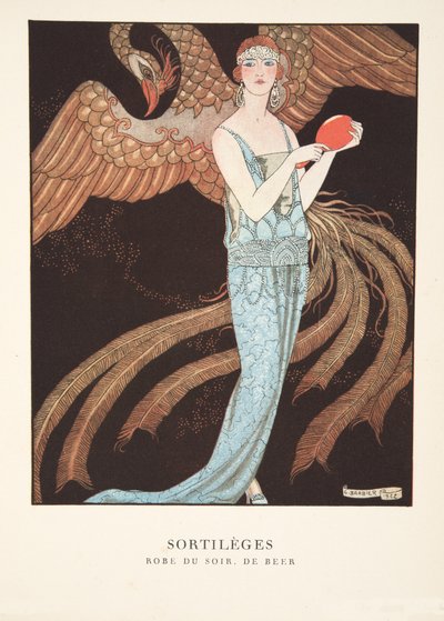 Sortilèges fra en samling moteplater av Georges Barbier