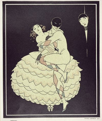 Tamara Karsavina (1885-1978) som Columbine og Vaslav Nijinsky (1890-1950) som Harlequin i Fokines 
