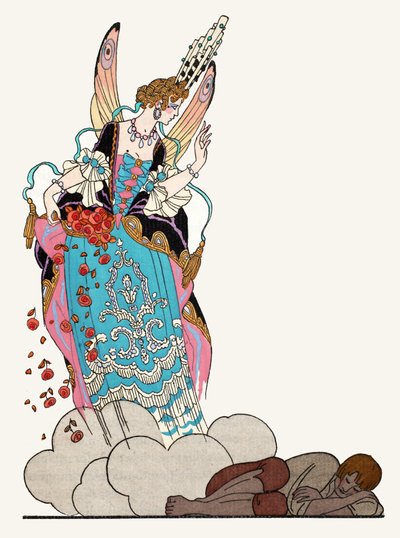 The Fairy Godmother (pochoir-trykk) av Georges Barbier
