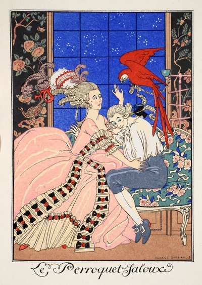 Den sjalu papegøyen av Georges Barbier