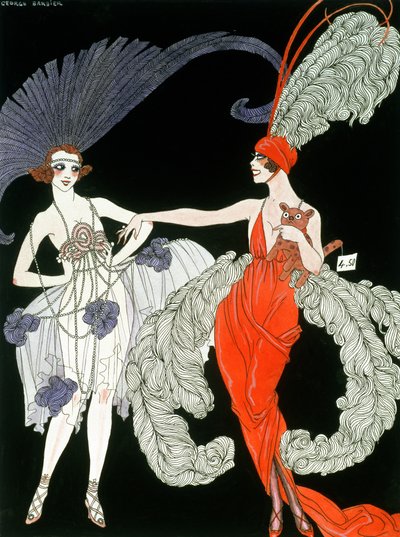 Kjøpet (penn, blekk og akvarell på papir) av Georges Barbier