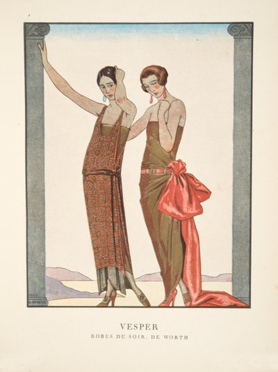 Vesper, fra en samling av moteplater av Georges Barbier