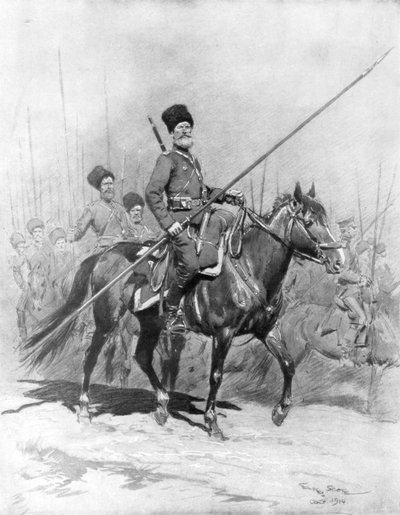 Kosakkavaleri, 1914, 1926. av Georges Bertin Scott