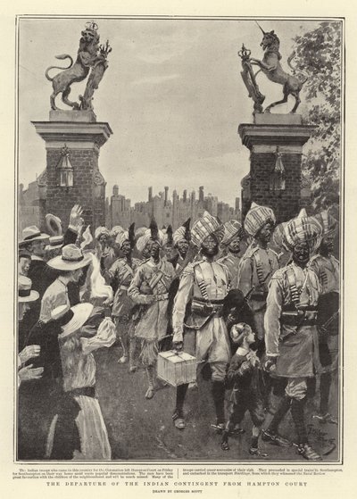Den indiske kontingentens avgang fra Hampton Court av Georges Bertin Scott
