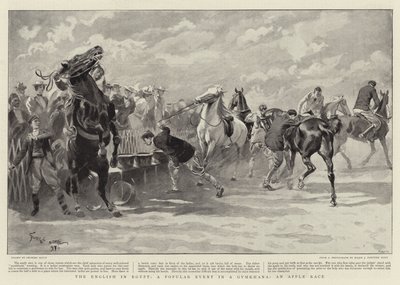 Engelskmennene i Egypt, et populært arrangement i en Gymkhana, et epleløp av Georges Bertin Scott
