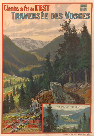 Østlige jernbaner. Krysser Vosges, 1908. av Georges Daubner