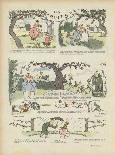 Frukt. Illustrasjon for Le Rire av Georges Delaw