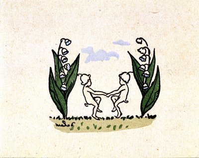 Strenger av liljekonvall og dansende alver - i "" Sur les chemins de France"" av Georges Delaw av Georges Delaw