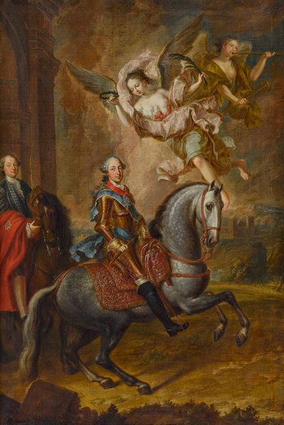 Maximilian III Joseph, kurfyrst av Bayern, til hest (olje på lerret) av Georges Desmarées
