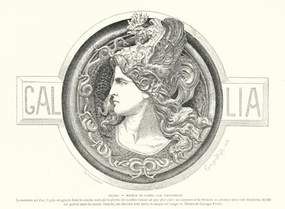 Gallia, design for en cameo av den franske billedhuggeren Emile Soldi av Georges Ernest Profit