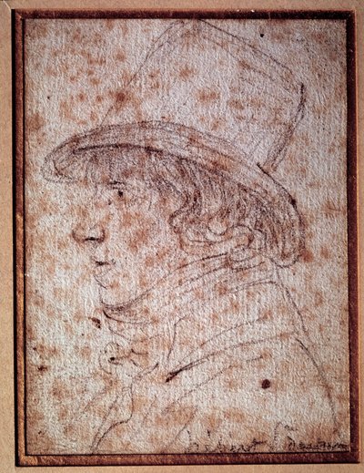 Portrett av Jacques Hebert (1757-1794) journalist og revolusjonær politiker, grunnlegger av avisen "" faren Duchesne"". Tegning av Gabriel av Georges Francois Gabriel