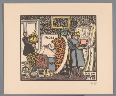 Soldater plyndrer et hus Kultur og mat (tittel på objekt) av Georges Hermann Rene Paul