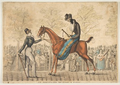Boulevard de Gand i Paris, 1800-tallet. av Georges Jacques Gatine