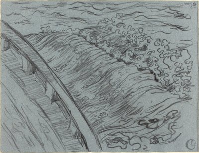 Havet utenfor kanten av en båt, Bretagne av Georges Lacombe