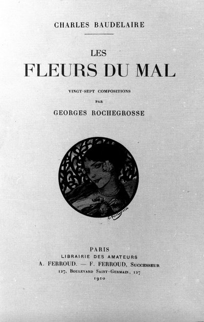 Frontispice av "The Flowers of Evil" av Charles Baudelaire (1821-1867) illustrert av Georges Antoine Rochegrosse (1859-1938) 1910 av Georges Marie Rochegrosse