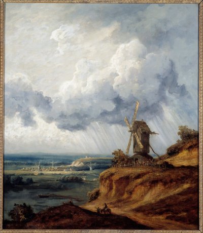 Argenteuil mølle. Maleri av Georges Michel (1763-1843) av Georges Michel