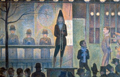 Sirkus Sideshow, 1887-1888 av Georges Pierre Seurat