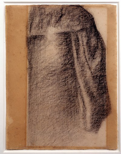 Studie av skjørt for en søndag på Grande Jatte Tegning av et svart kritt av Georges Seurat av Georges Pierre Seurat