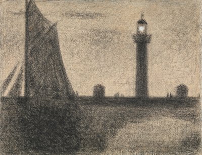 Fyret i Honfleur, 1886. av Georges Pierre Seurat