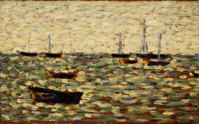 Havet på Grandcamp; La Mer a Grandcamp, 1885 av Georges Pierre Seurat