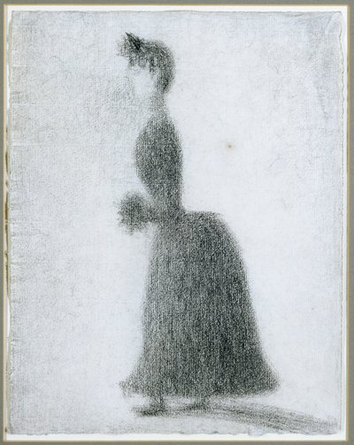 The Walker with a Muff, ca. 1884 av Georges Pierre Seurat