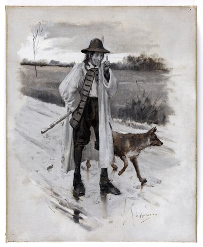 Bjørn og mann. av Georges Rochegrosse