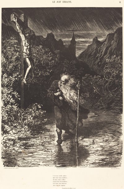 Den vandrende jøden av Georges Rouget after Gustave Doré