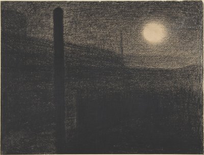 Courbevoie: fabrikker i måneskinn av Georges Seurat