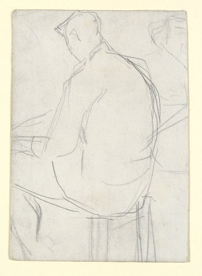 Mann som sitter på en krakk av Georges Seurat