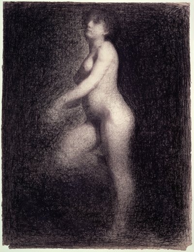 Naken, ca. 1881-82 (blyant og fargestift) av Georges Seurat