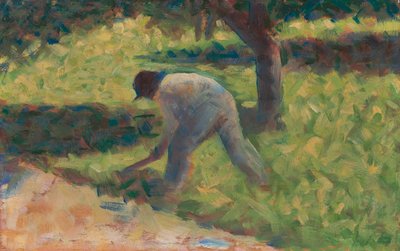 Bonde med en hakke, ca. 1882 av Georges Seurat