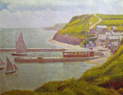 Porten-Bessin, ytre havn, høyvann (Calvados) av Georges Seurat